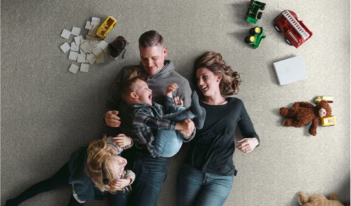 Family on Carpet | The Floor Store VA