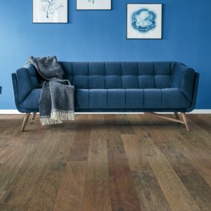 Blue Couch on Hardwood | The Floor Store VA